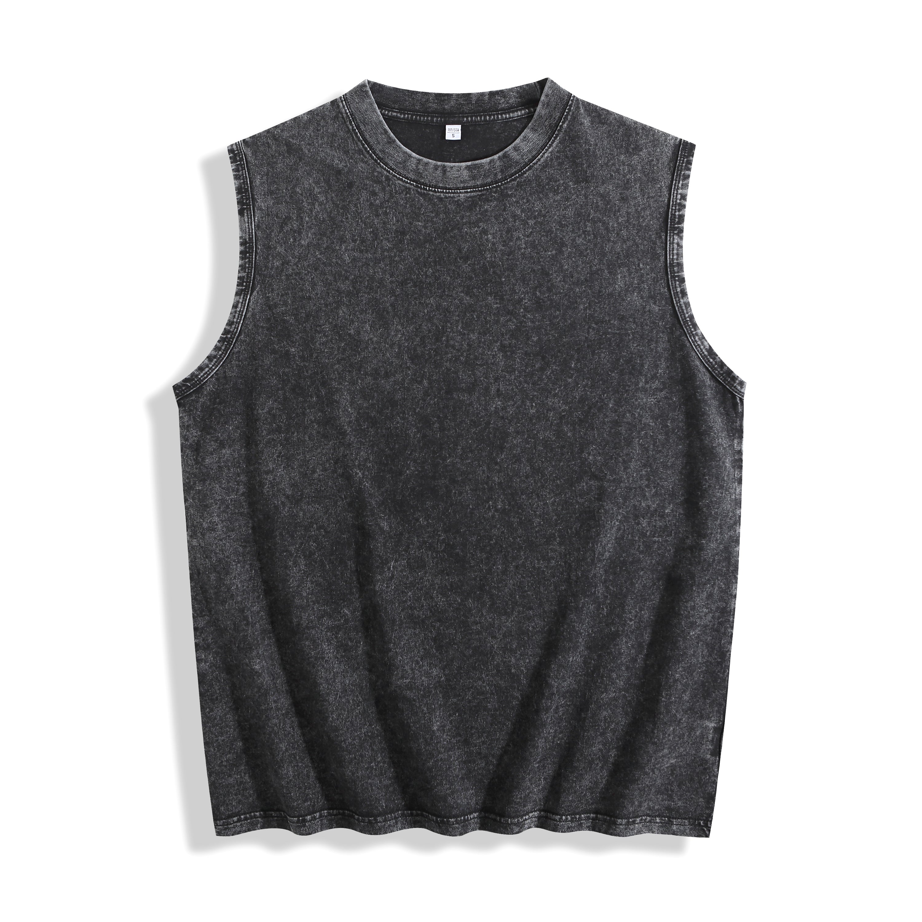 Acid Wash Oversized Sleeveless Muscle Tee