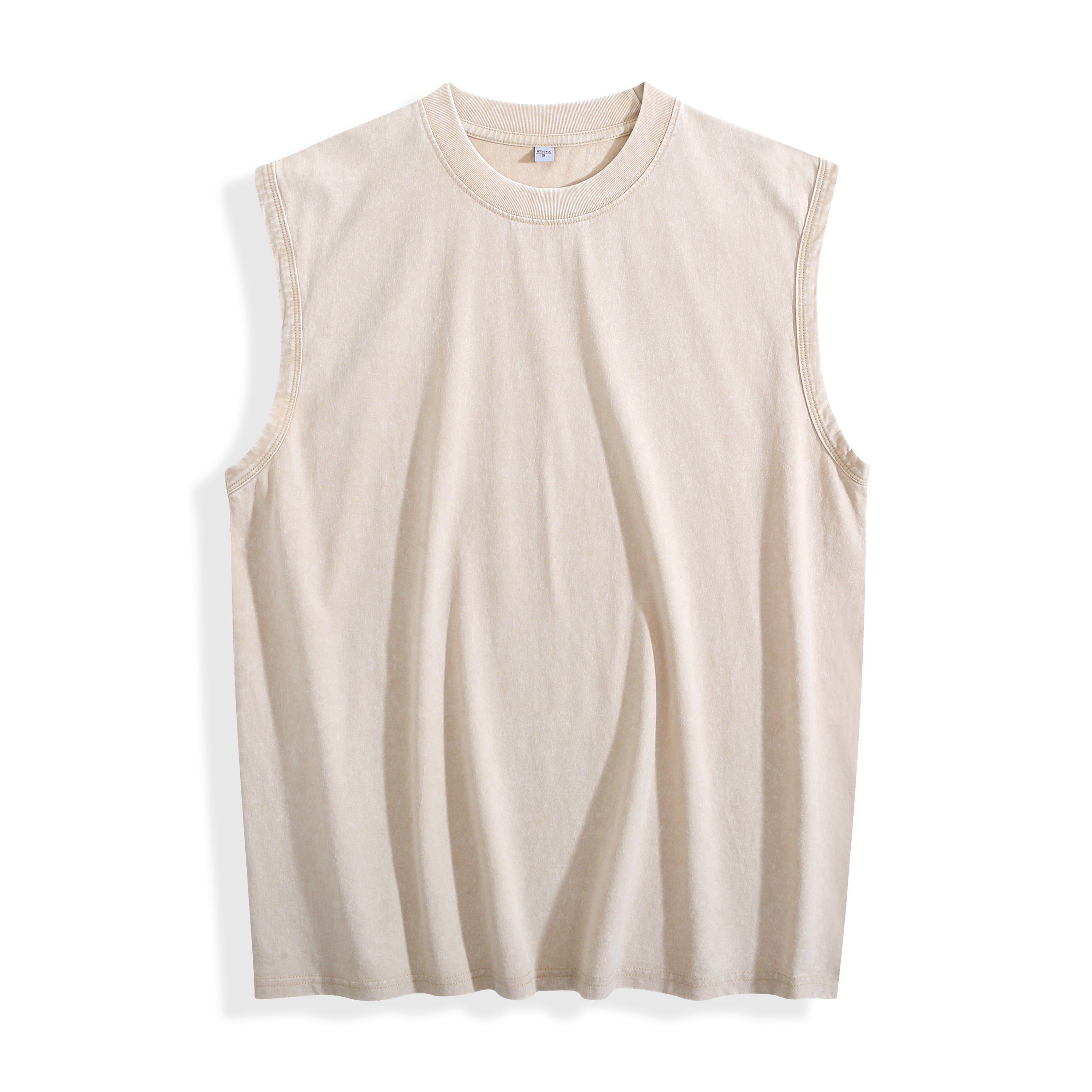 Acid Wash Oversized Sleeveless Muscle Tee